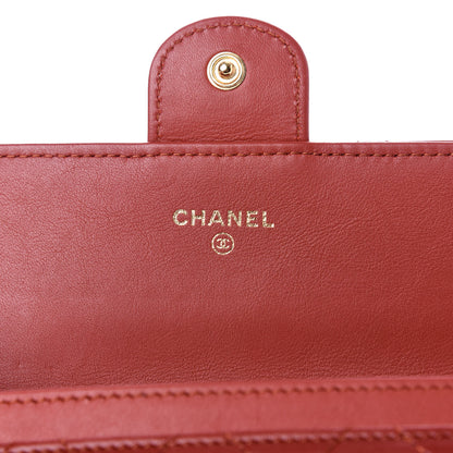 Chanel Lambskin Quilted Small Flap Wallet Red 5 of 9