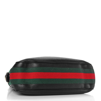Gucci Calfskin Large Horsebit Web Hobo Black 4 of 9
