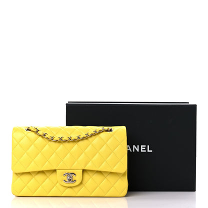 Chanel Caviar Quilted Medium Double Flap Yellow 10 of 10