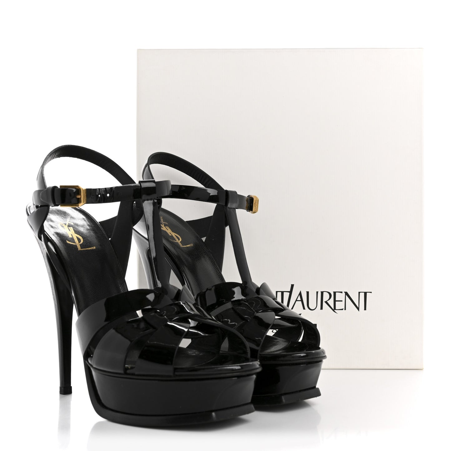 Patent Tribute 105 Platform Sandals 40 Black