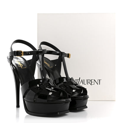 Saint Laurent Patent Tribute 105 Platform Sandals 40 Black 10 of 10