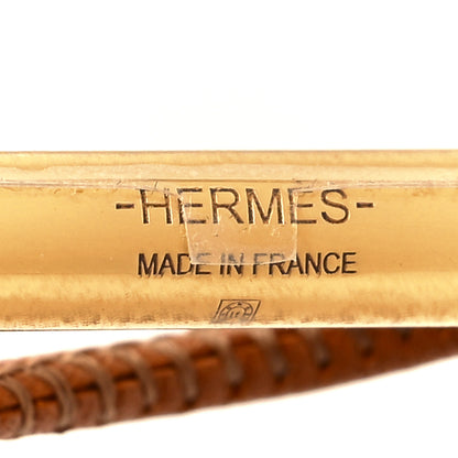 Hermes Barenia Heritage Equestre Pendant Necklace Gold 5 of 5