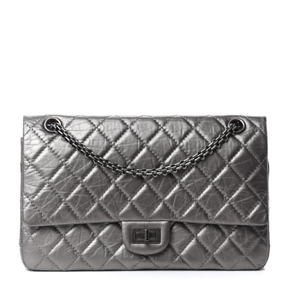 Chanel Metallic Aged Calfskin Quilted 2.55 Reissue 226 Flap Silver 1 of 10
