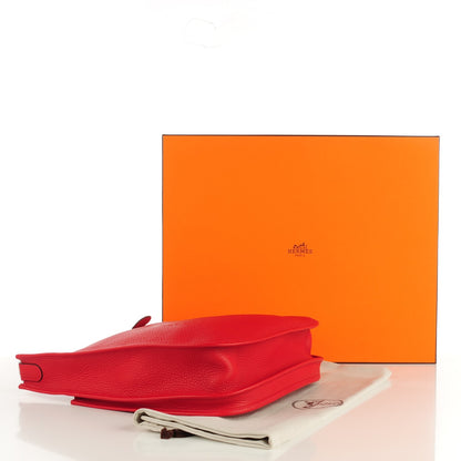Hermes Taurillon Clemence Evelyne III GM Rouge Casaque 6 of 11