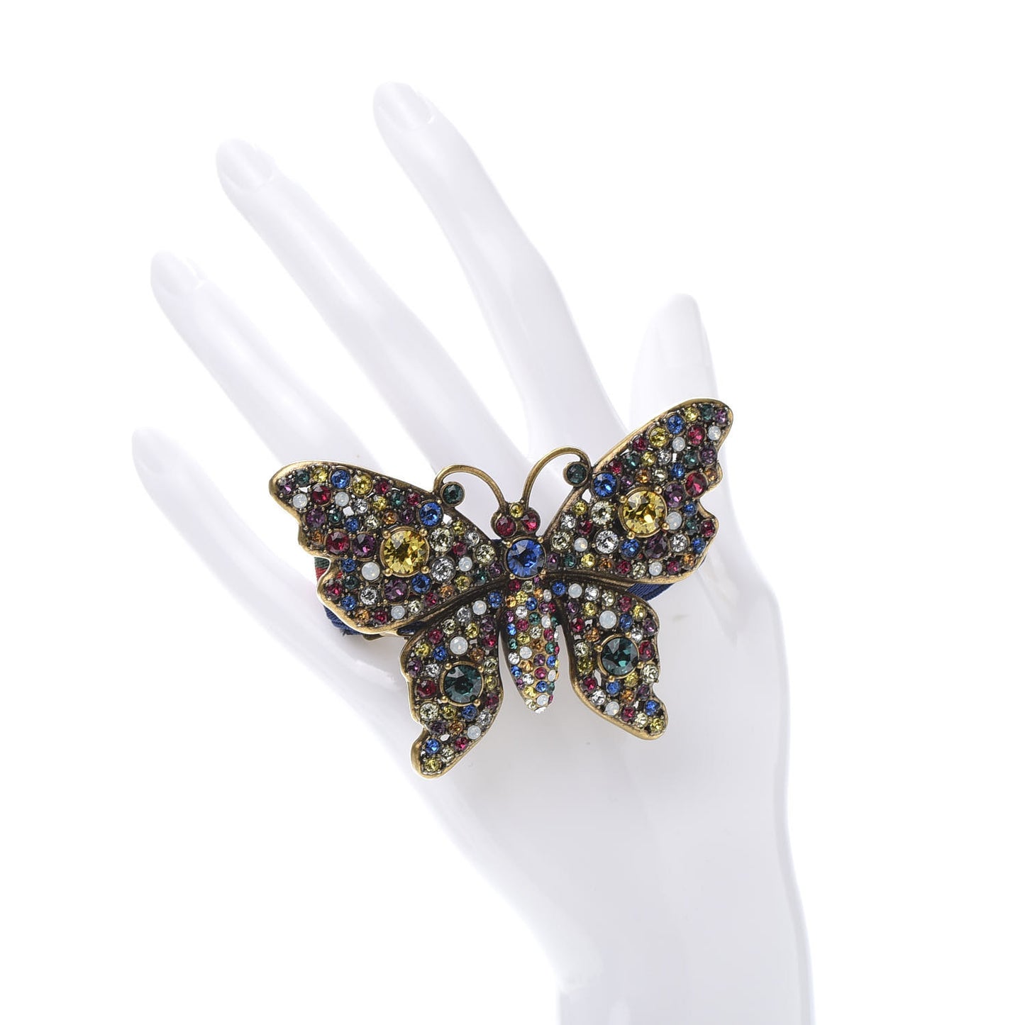 Web Crystal Butterfly Bracelet Multicolor
