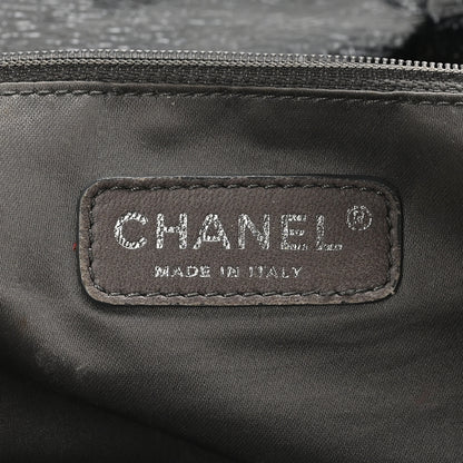 Chanel Vinyl Graphic Edge Flap Black 6 of 10