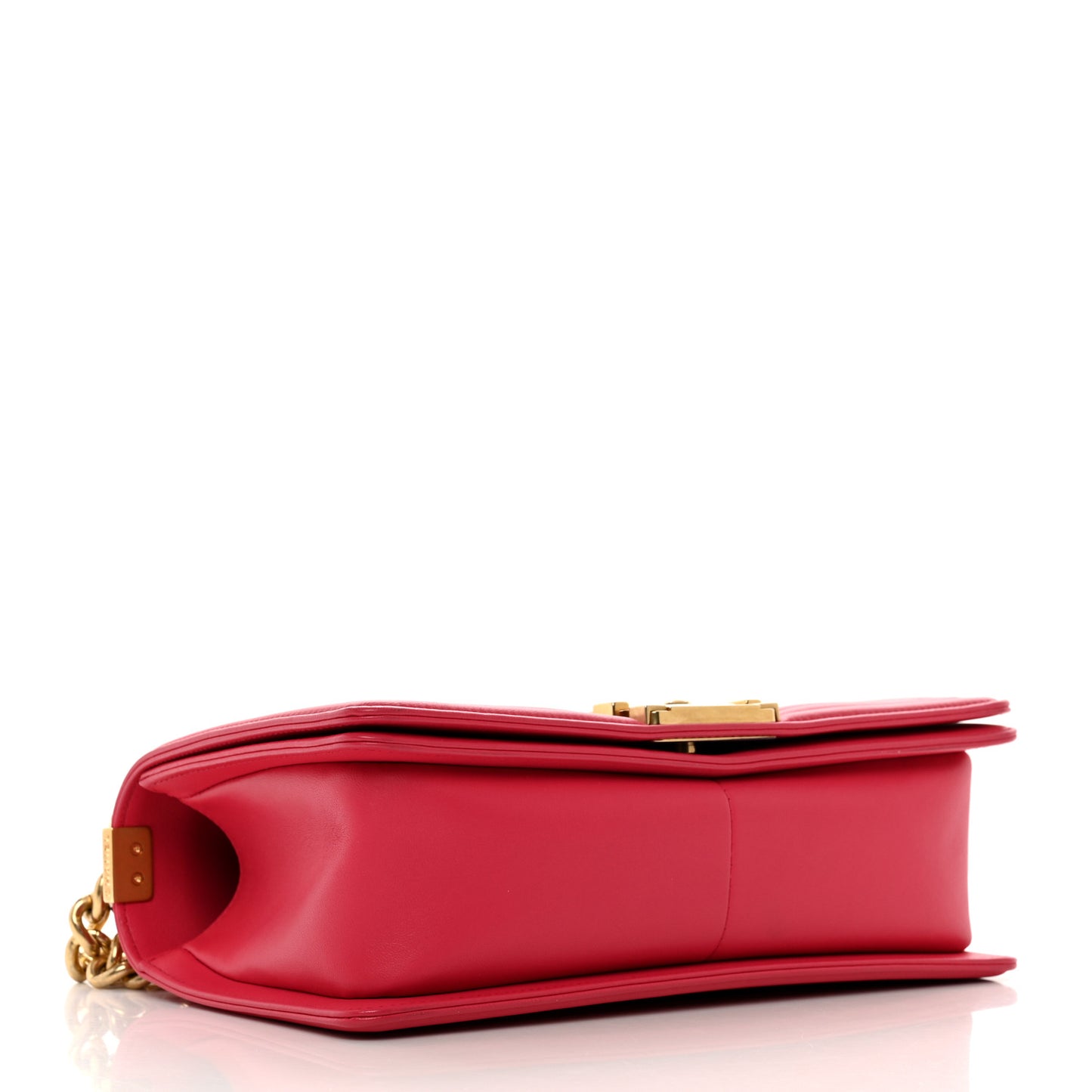 Lambskin Quilted Medium Boy Flap Fuchsia