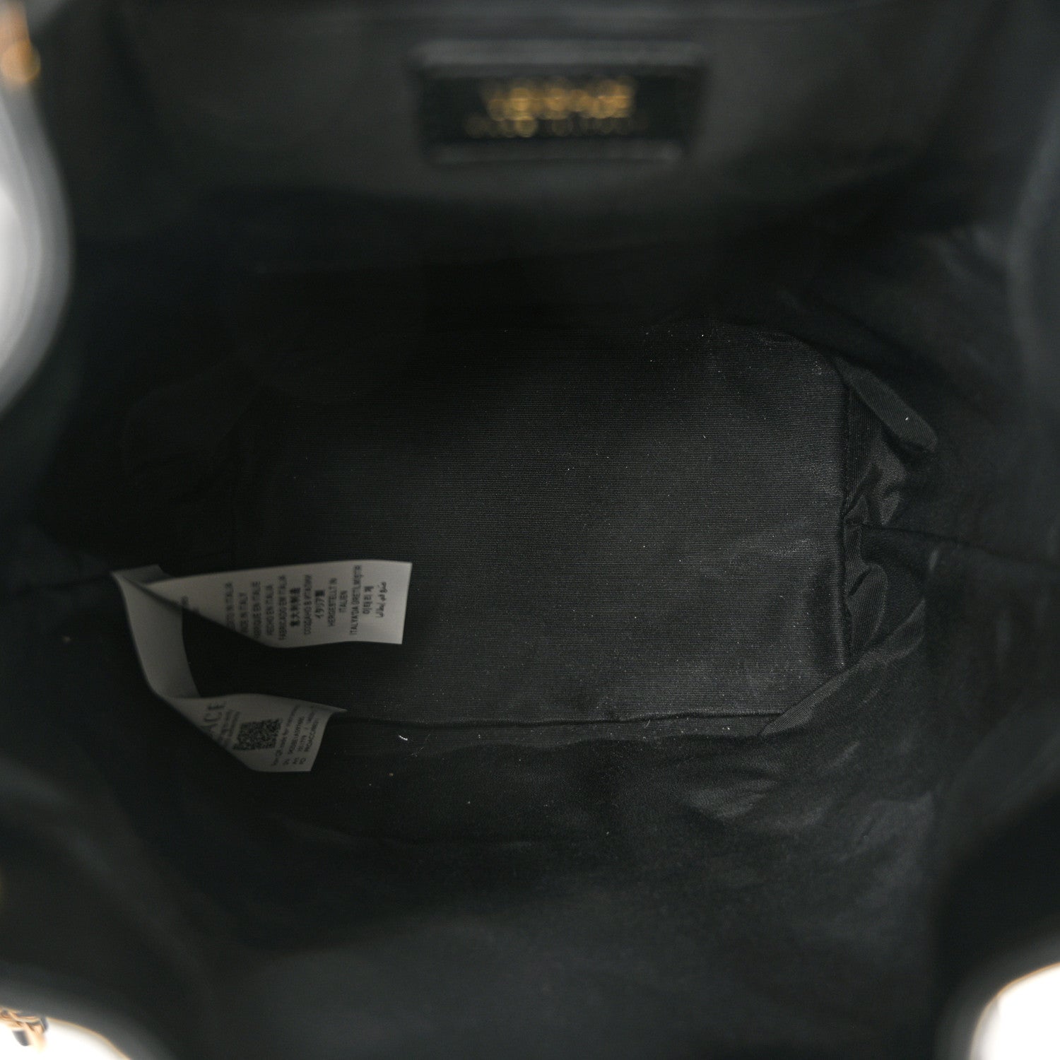 Versace Nappa Quilted Medusa Top Handle Bucket Bag Black 5 of 9