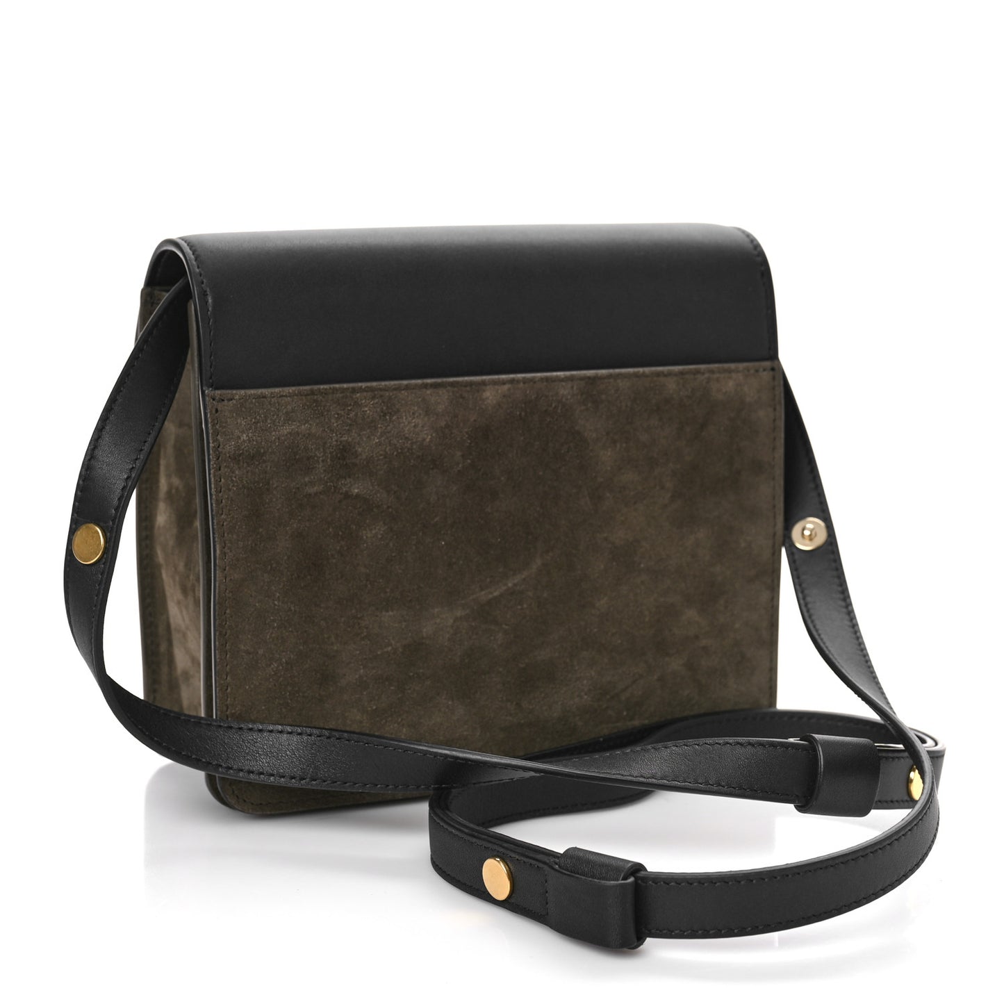 Suede Calfskin Multi Dia Day Bag Black Truffle