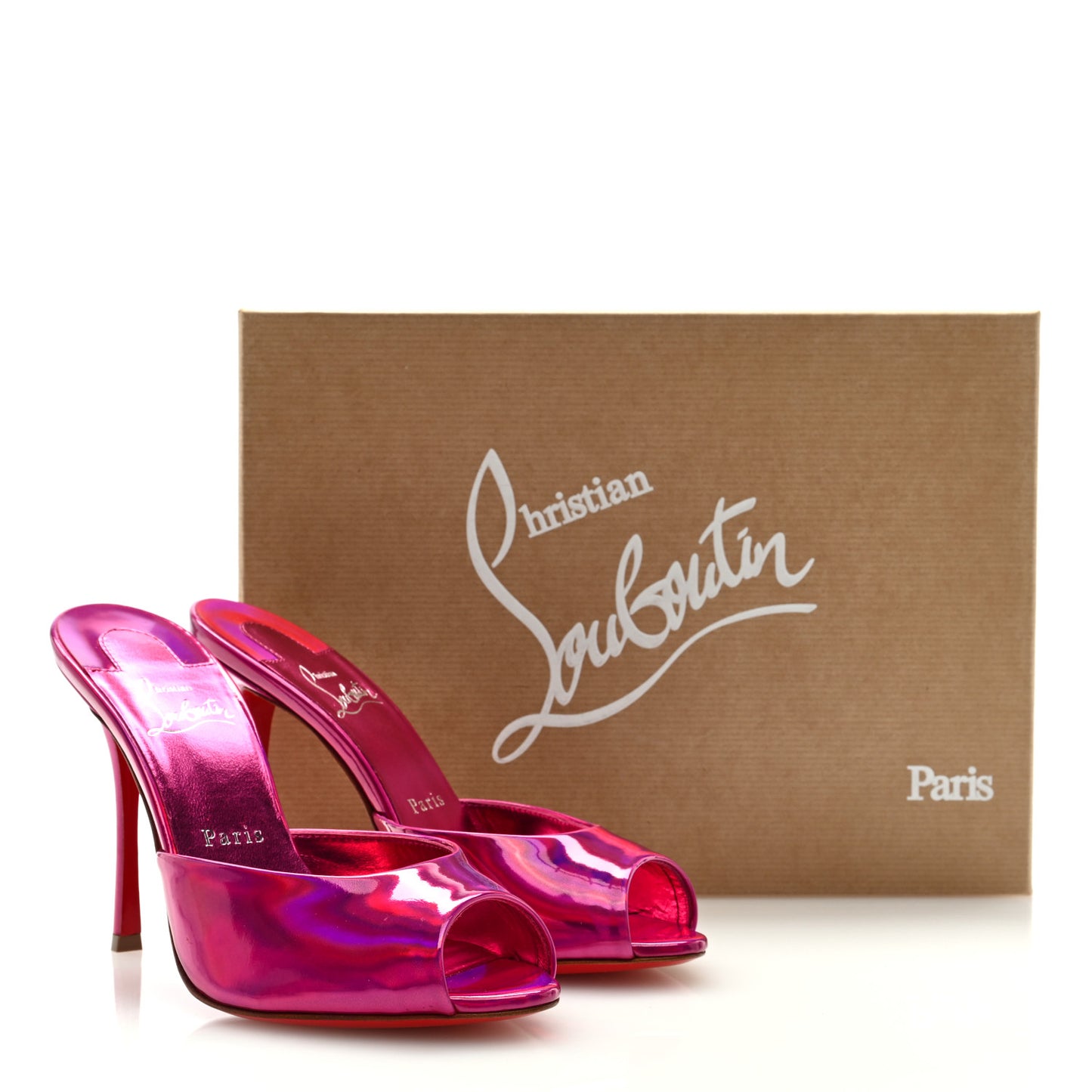 Patent Psychic Me Dolly 100 Sandals 37 Fuxia