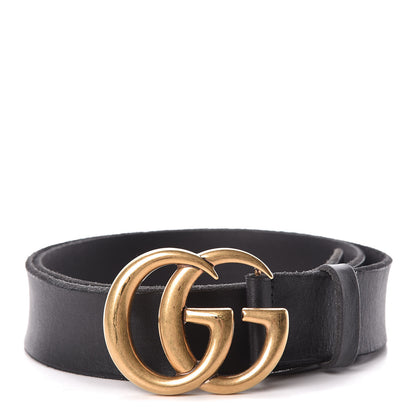 Gucci Faded Calfskin Double G 40mm Belt 90 36 Black 1 of 9
