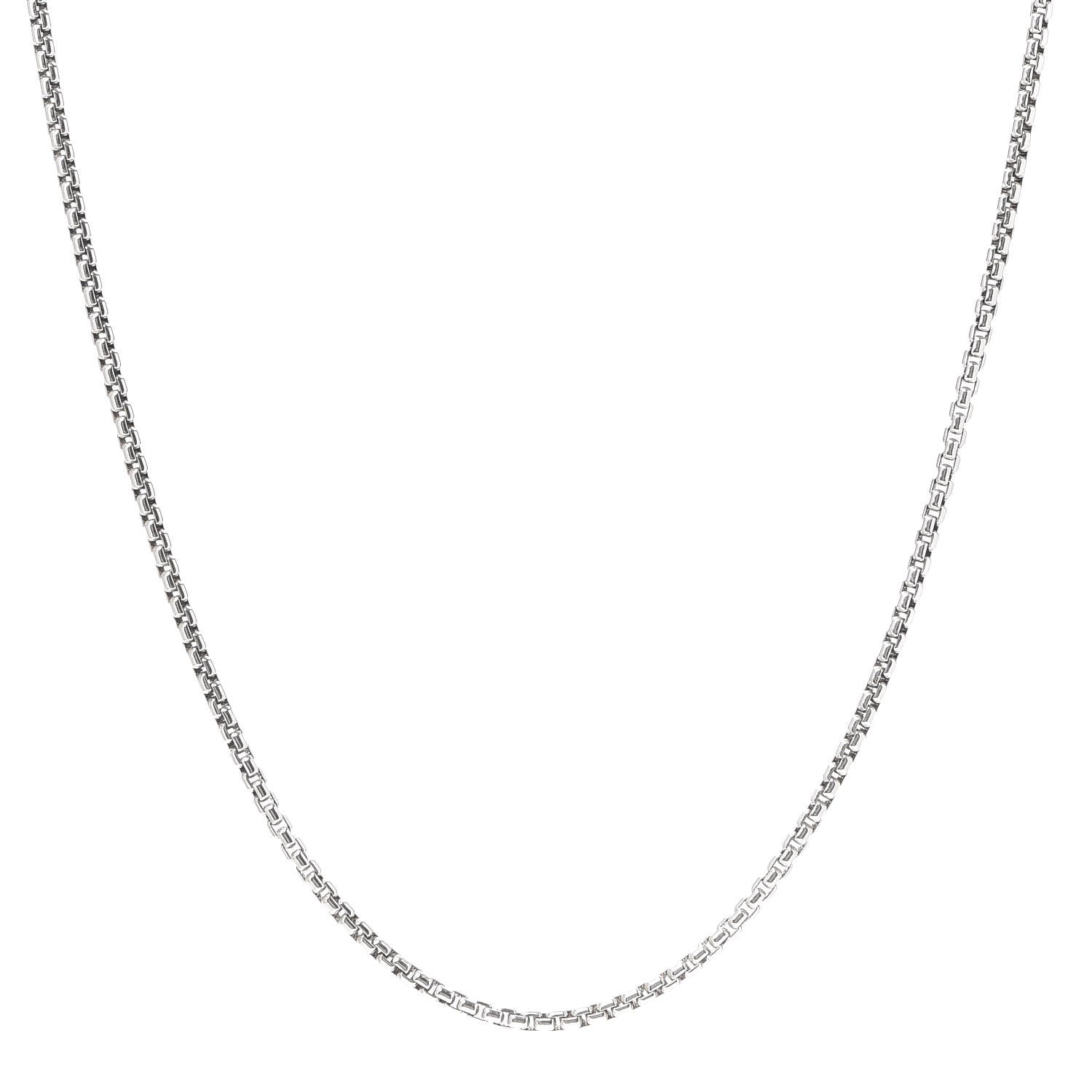 David Yurman Sterling Silver 14K Yellow Gold 2.7mm Small Box Chain Necklace 32" 1 of 5