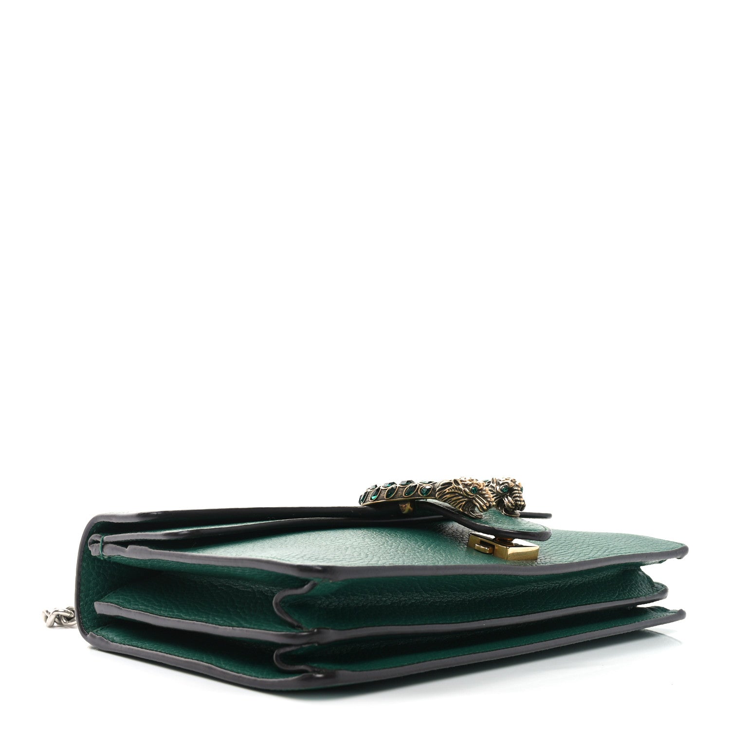 Gucci Pebbled Calfskin Small Dionysus Shoulder Bag Emerald 4 of 10