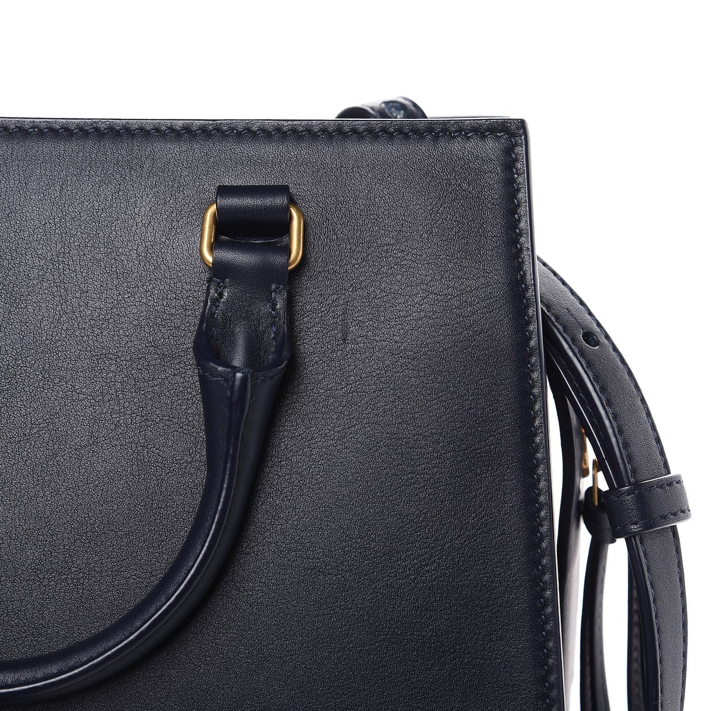 Smooth Calfskin Small East Side Tote Midnight Blue