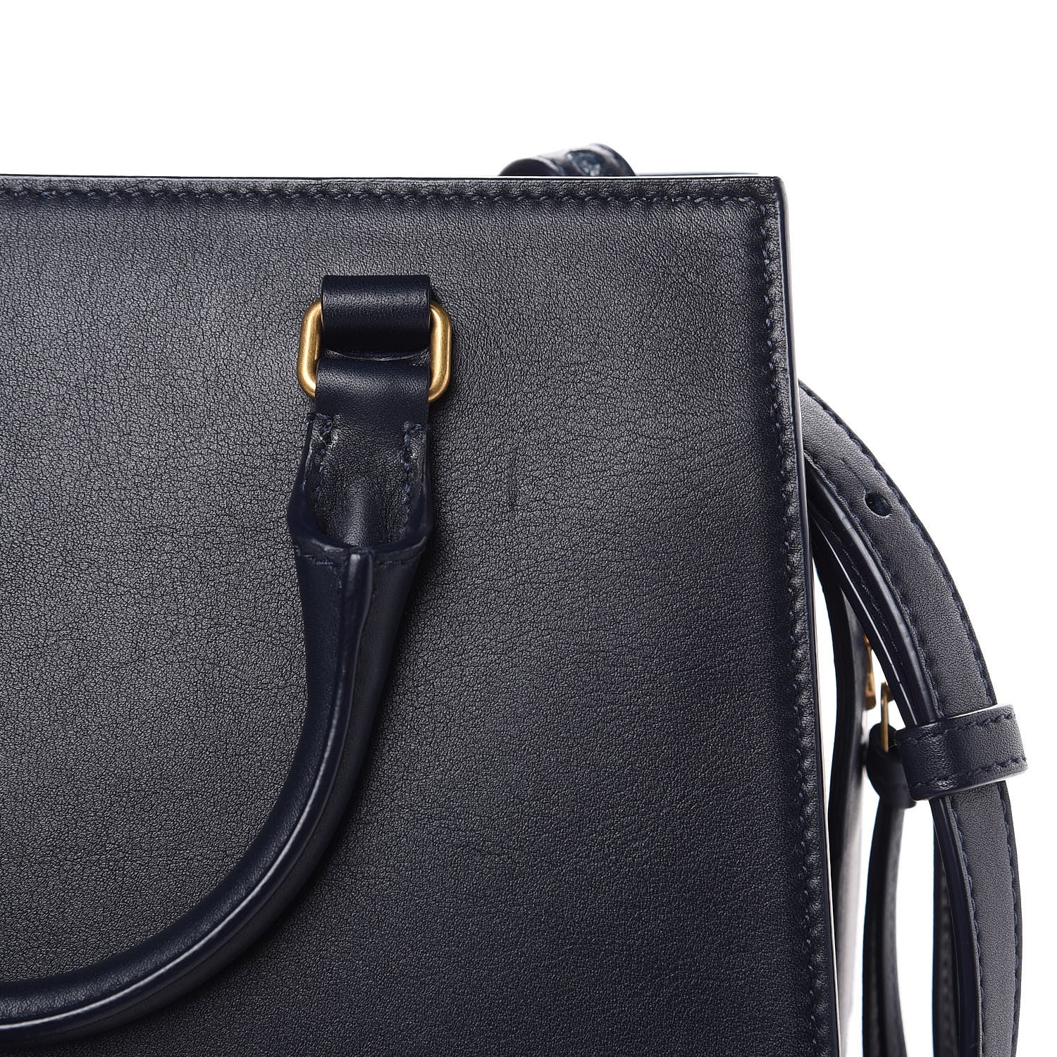 Saint Laurent Smooth Calfskin Small East Side Tote Midnight Blue 13 of 14