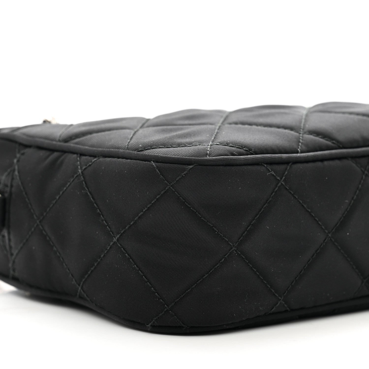 Prada Nylon Tessuto Impuntu Quilted Bandoliera Crossbody Bag Black 8 of 10