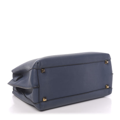MCM Grained Calfskin Medium Milla Tote Navy 5 of 12