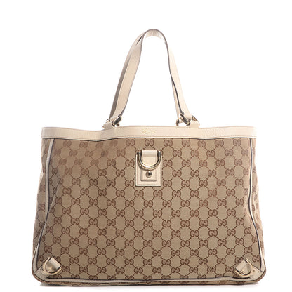 Gucci Monogram Large Abbey Tote Off White 1 of 16
