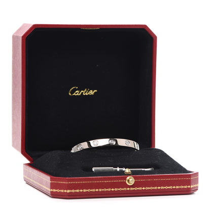 Cartier 18K White Gold 10 Diamond LOVE Bracelet 16 6 of 6