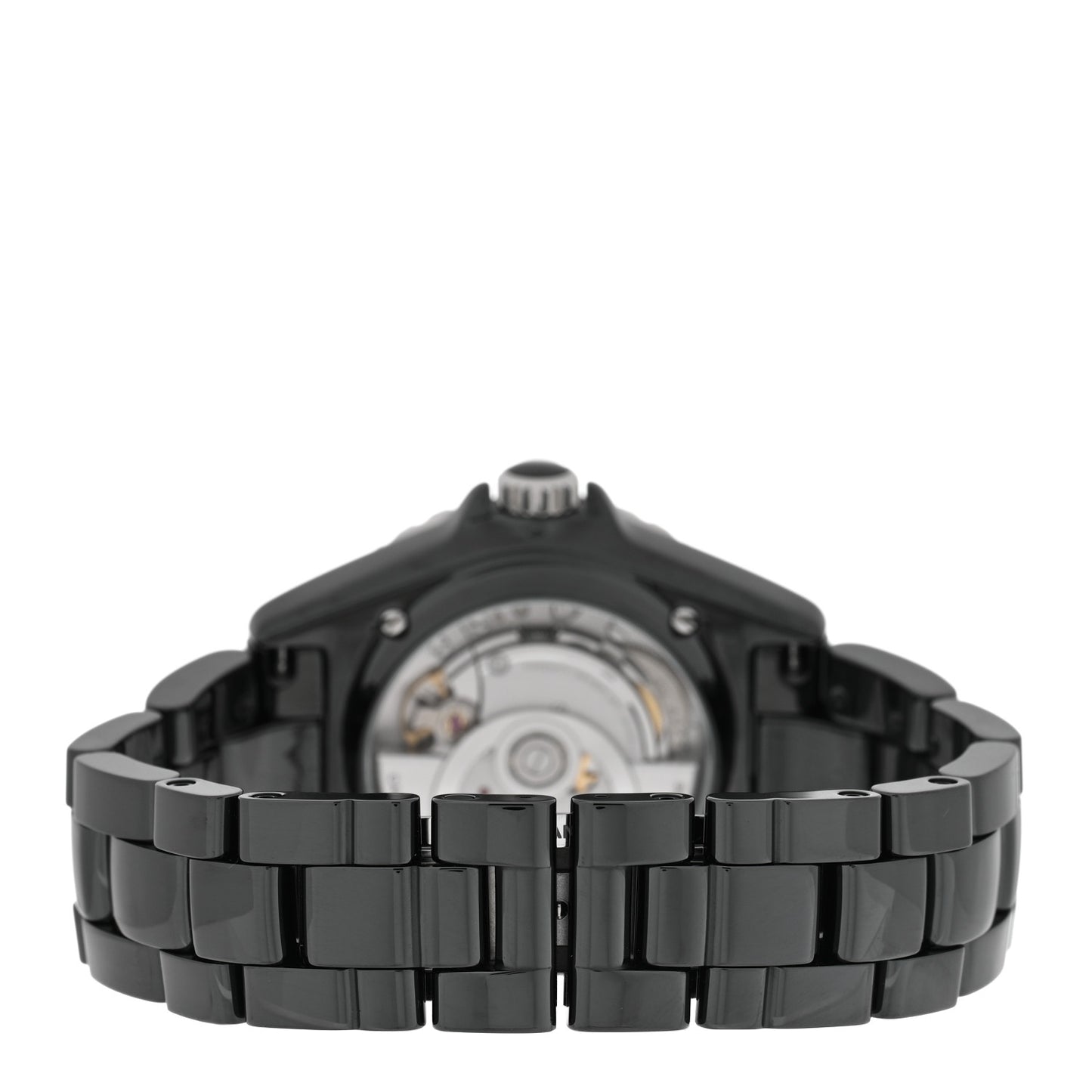 Stainless Steel Ceramic 38mm J12 Phantom Automatic Watch Black