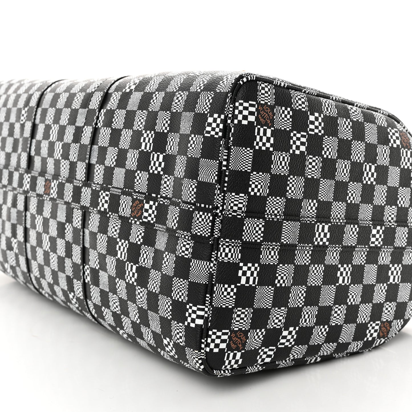Damier Distorted Keepall Bandouliere 50 Black White