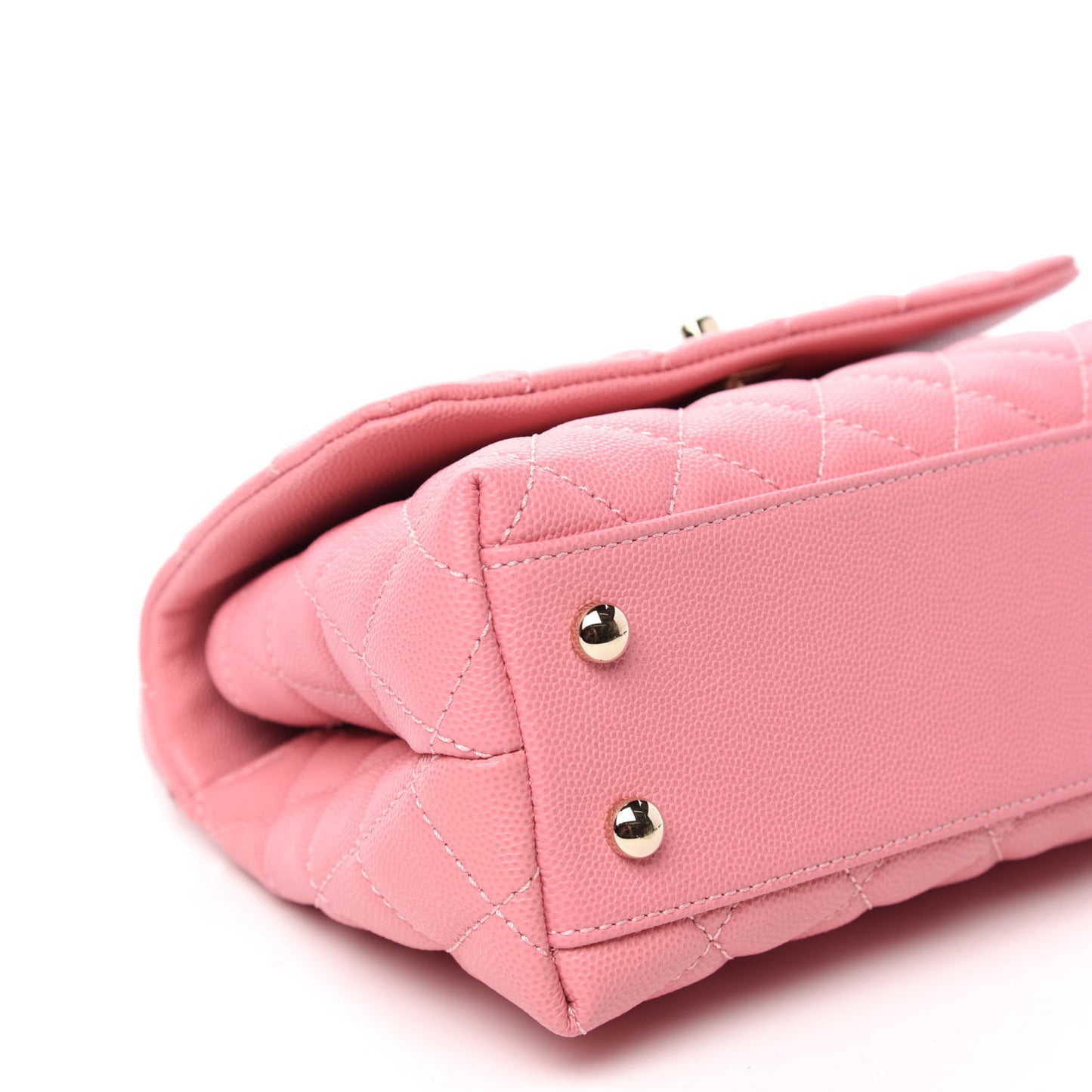 Caviar Quilted Mini Coco Handle Flap Pink