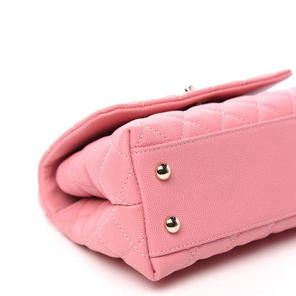 Chanel Caviar Quilted Mini Coco Handle Flap Pink 8 of 11