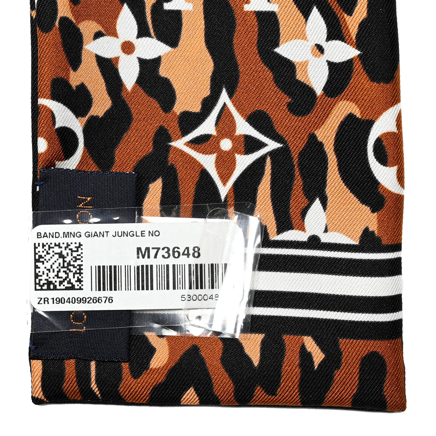 Silk Monogram Giant Jungle Bandeau Black