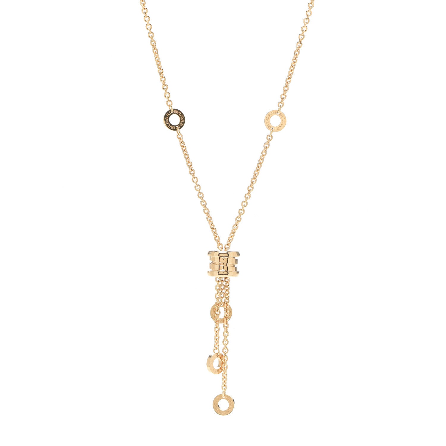 Bulgari 18K Yellow Gold B.Zero1 Lavalier Necklace 1 of 4