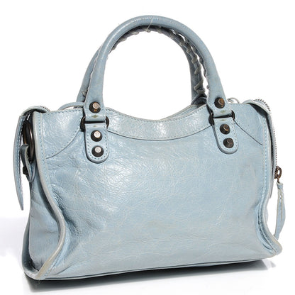 Balenciaga Agneau Classic Hardware Mini City Bleu Acier Ciel 4 of 20
