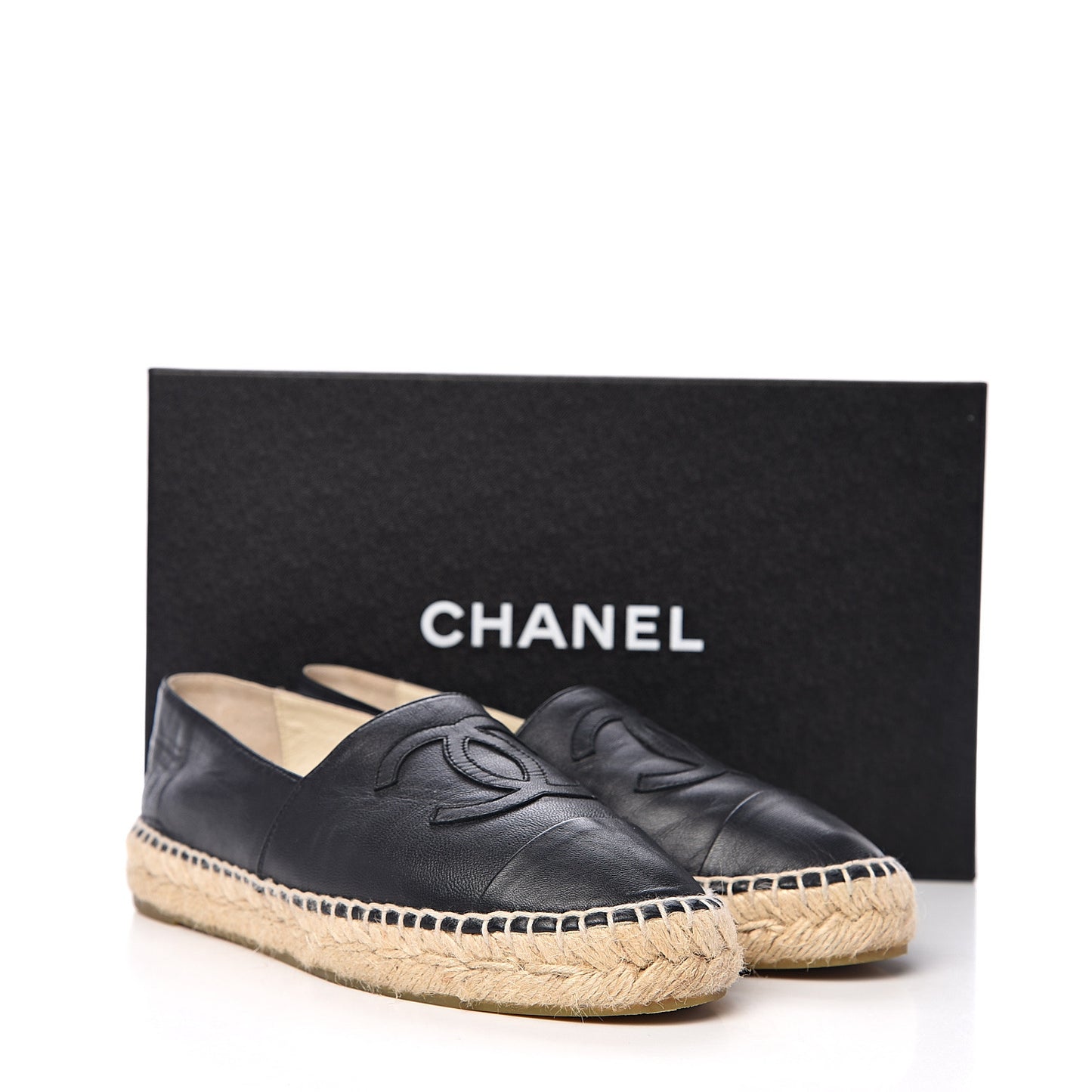 Lambskin CC Espadrilles 36 Black