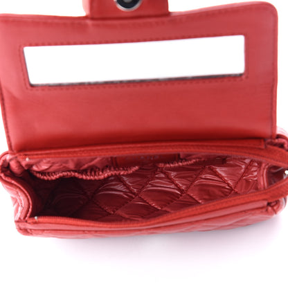 Chanel Lambskin Quilted Flap Cosmetic Case Red 5 of 10