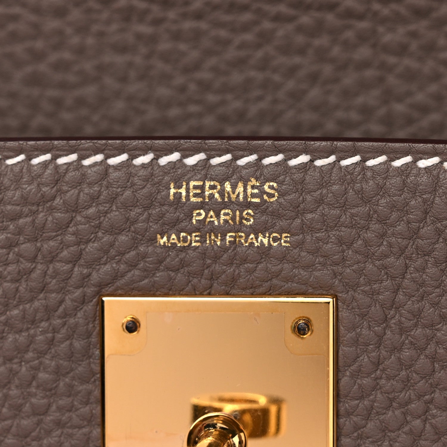 Hermes Togo Kelly Retourne 28 Etoupe 6 of 12