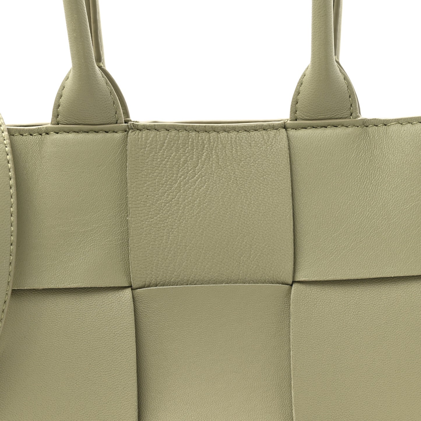 Lambskin Maxi Intrecciato North South Cassette Tote Travertine