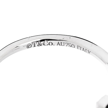 Tiffany 18K White Gold Blue Sapphire T Wire Ring 55 7.25 4 of 4