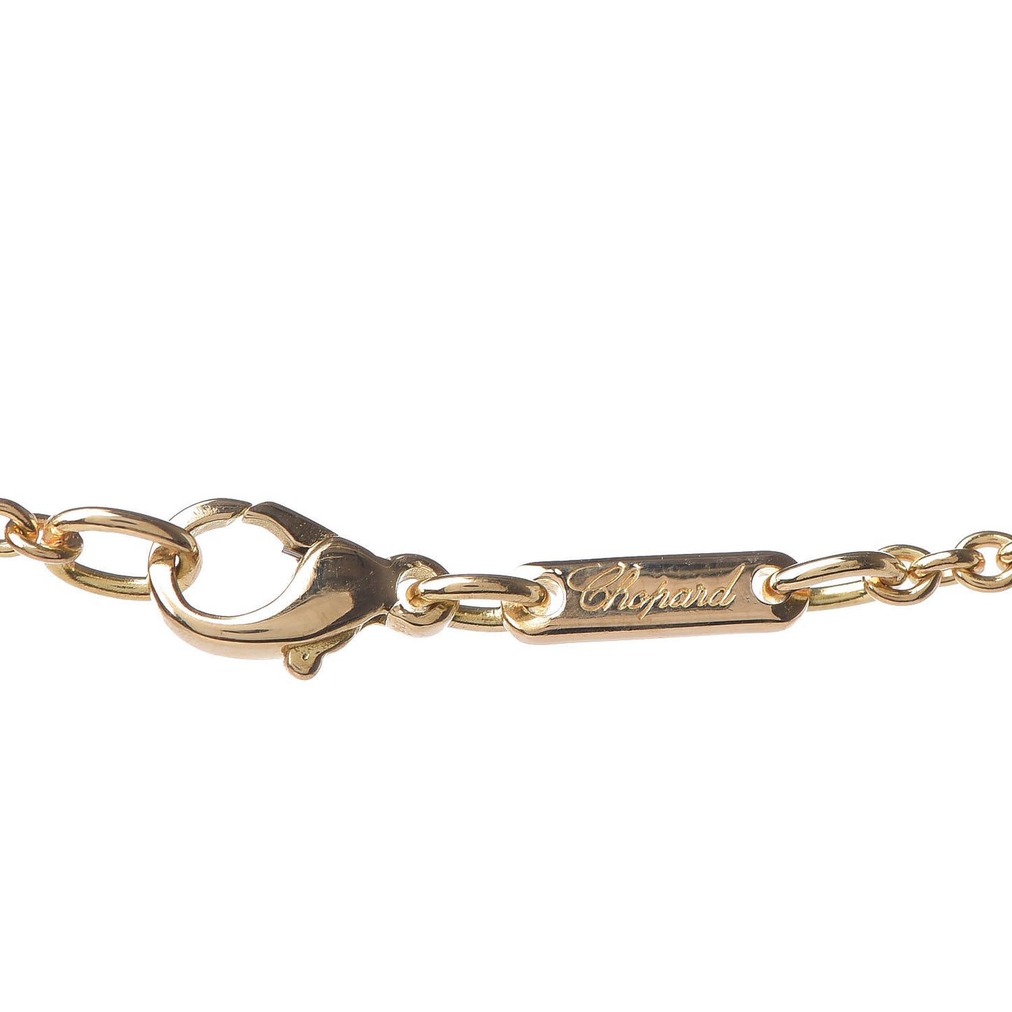 18K Yellow Gold 5 Happy Diamonds Pendant Necklace
