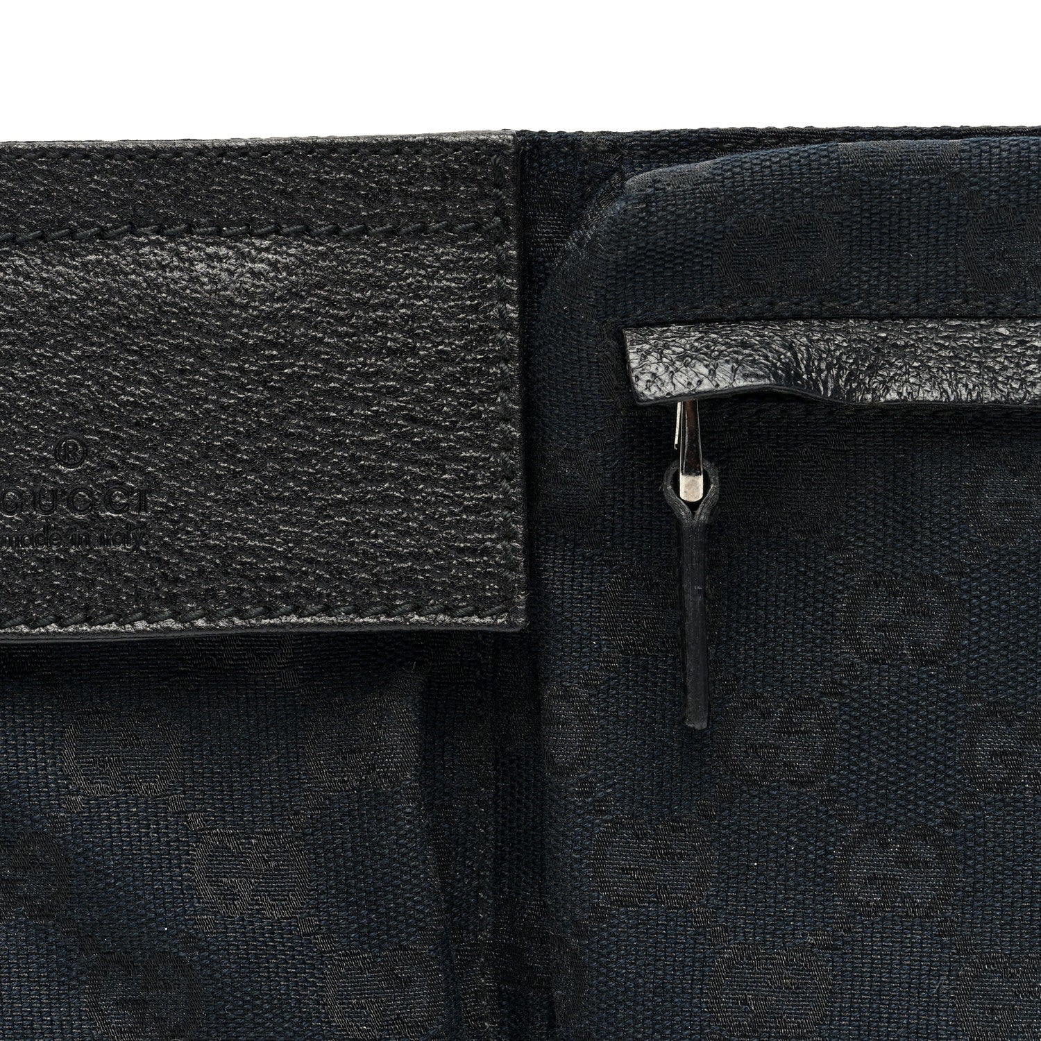 Gucci GG Monogram Double Pocket Belt Bag Black 8 of 10