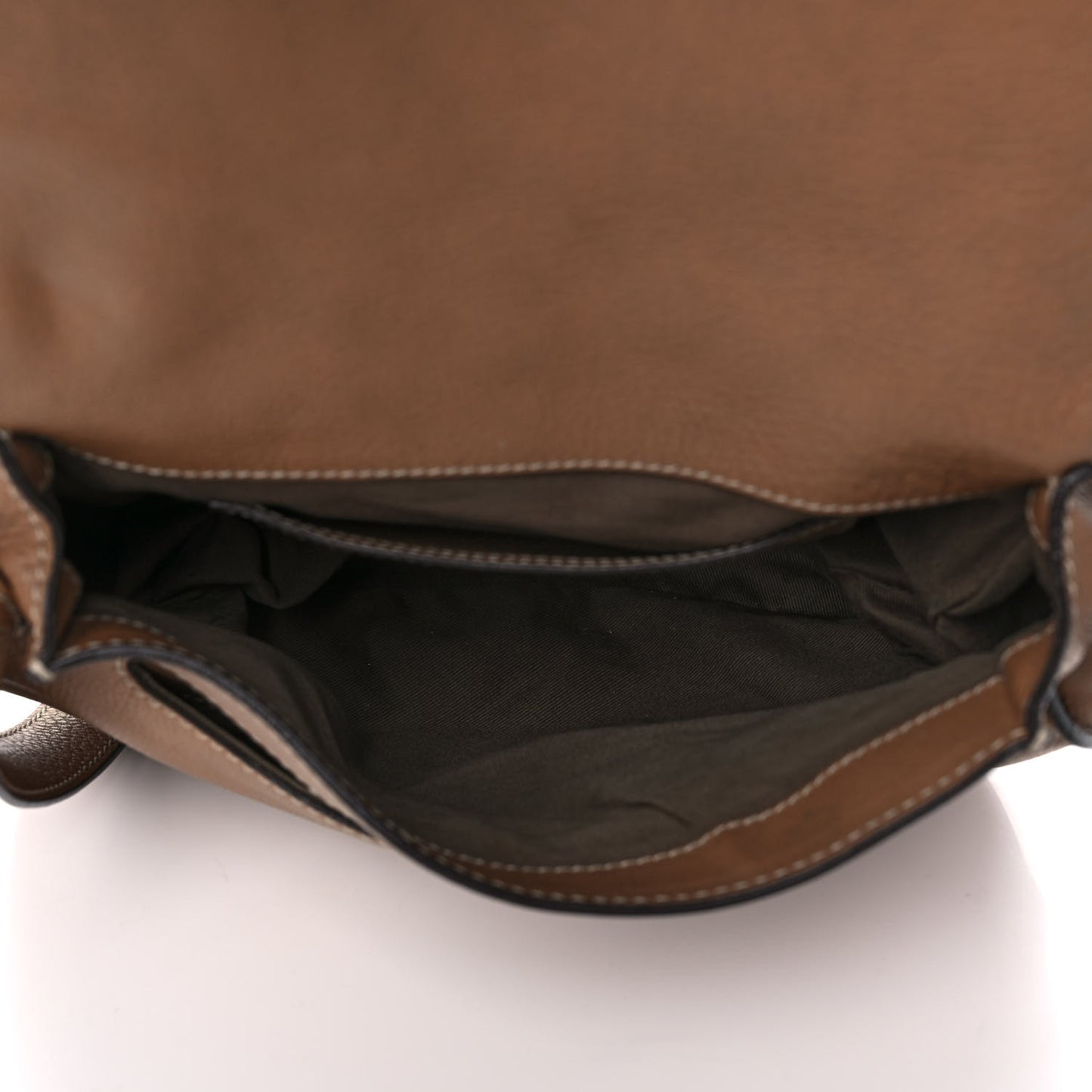 Calfskin Medium Marcie Round Crossbody Bag Nut
