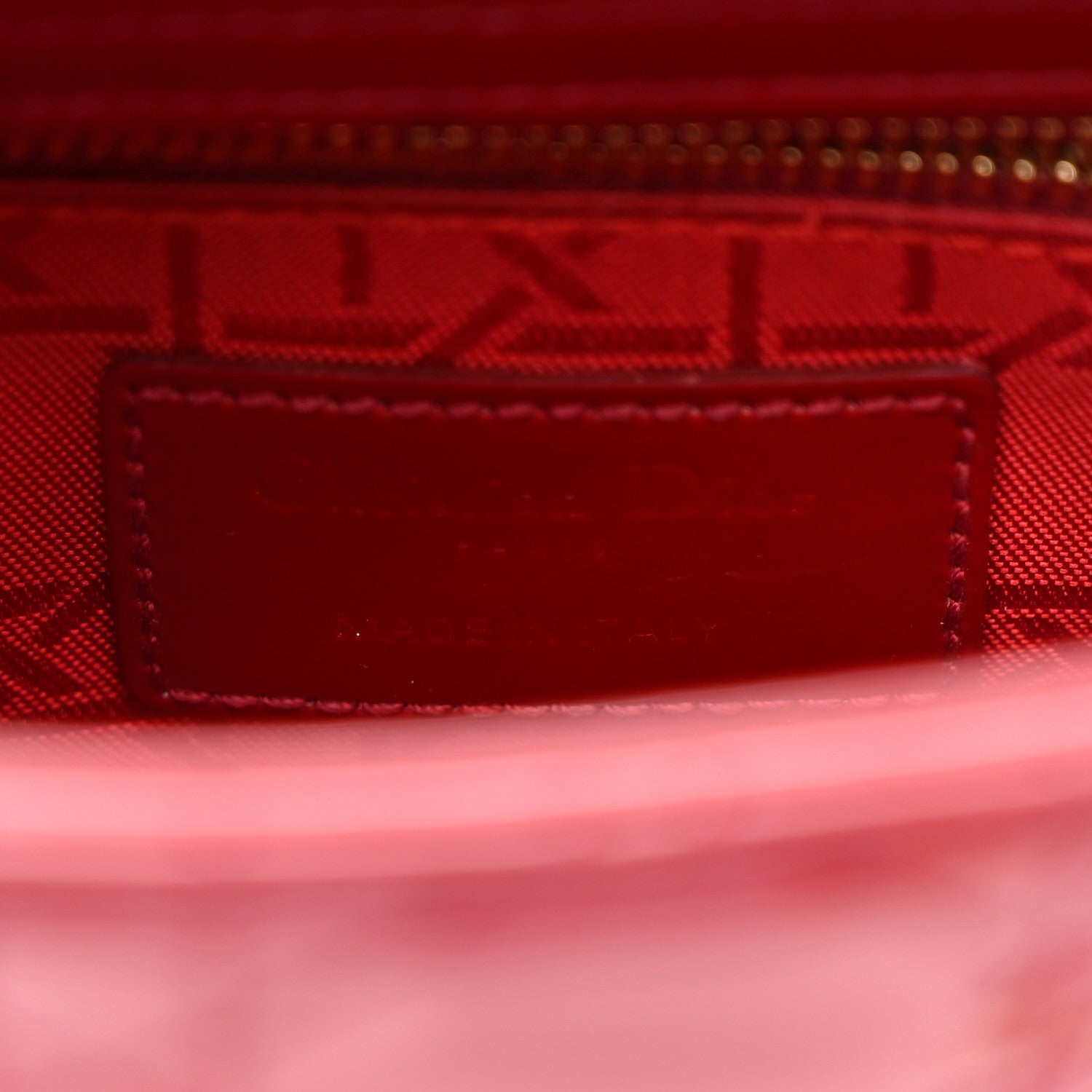 Christian Dior Patent Cannage Mini Lady Dior Red 7 of 10