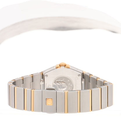 Omega Stainless Steel 18K Yellow Gold Mother of Pearl 27mm Constellation Quartz Watch 123.20.27.60.05.002 3 of 5