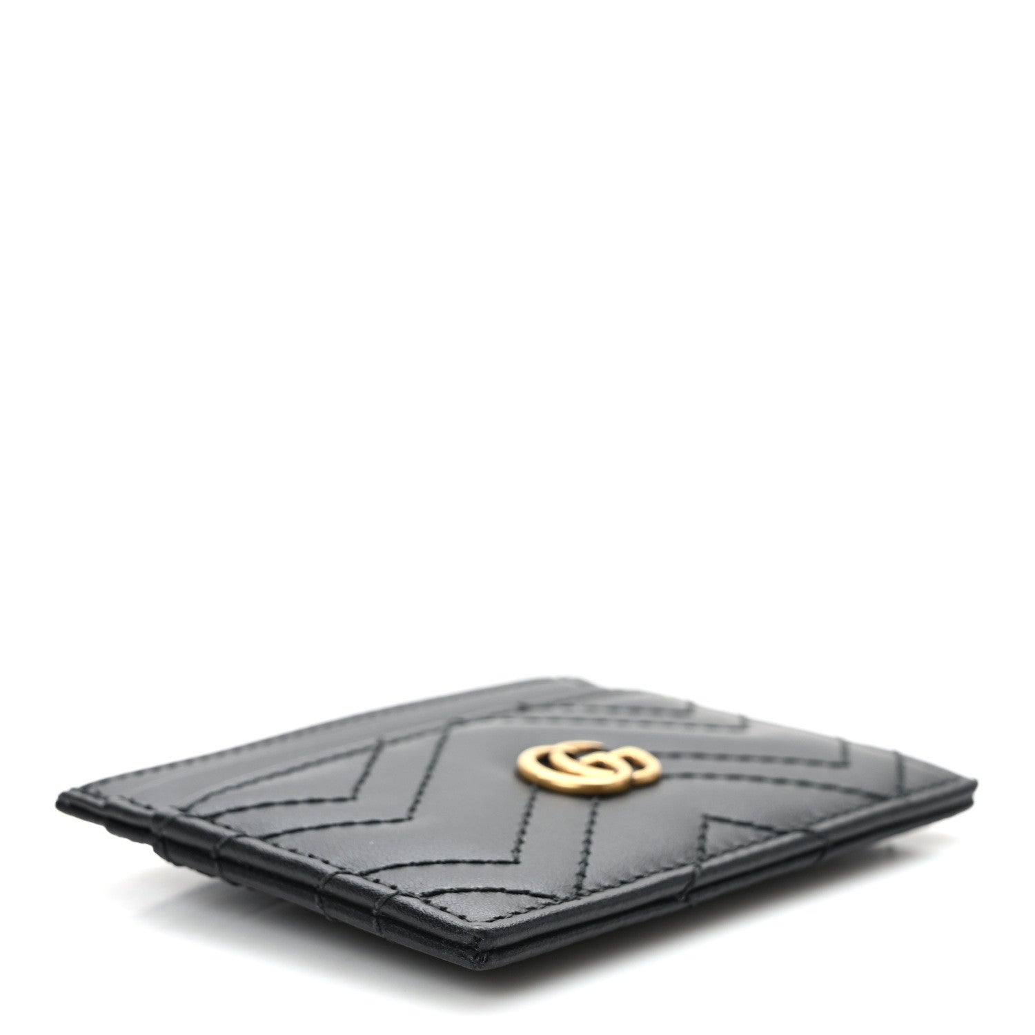 Gucci Calfskin Matelasse GG Marmont Card Holder Black 4 of 8