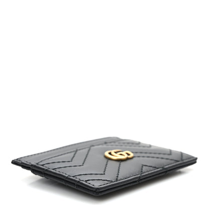 Gucci Calfskin Matelasse GG Marmont Card Holder Black 4 of 8