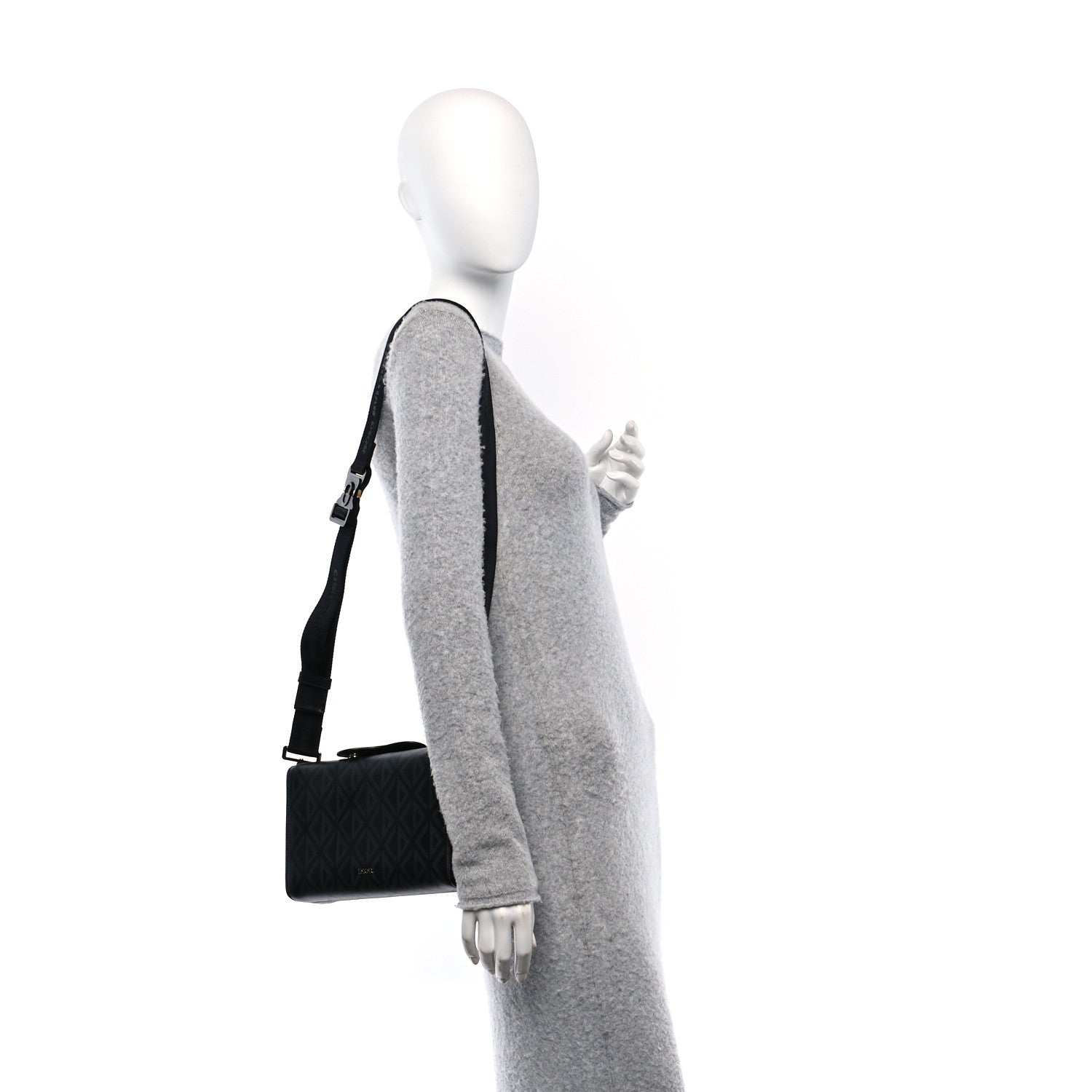 Christian Dior Canvas CD Diamond Lingot 22 Bag Black 3 of 10