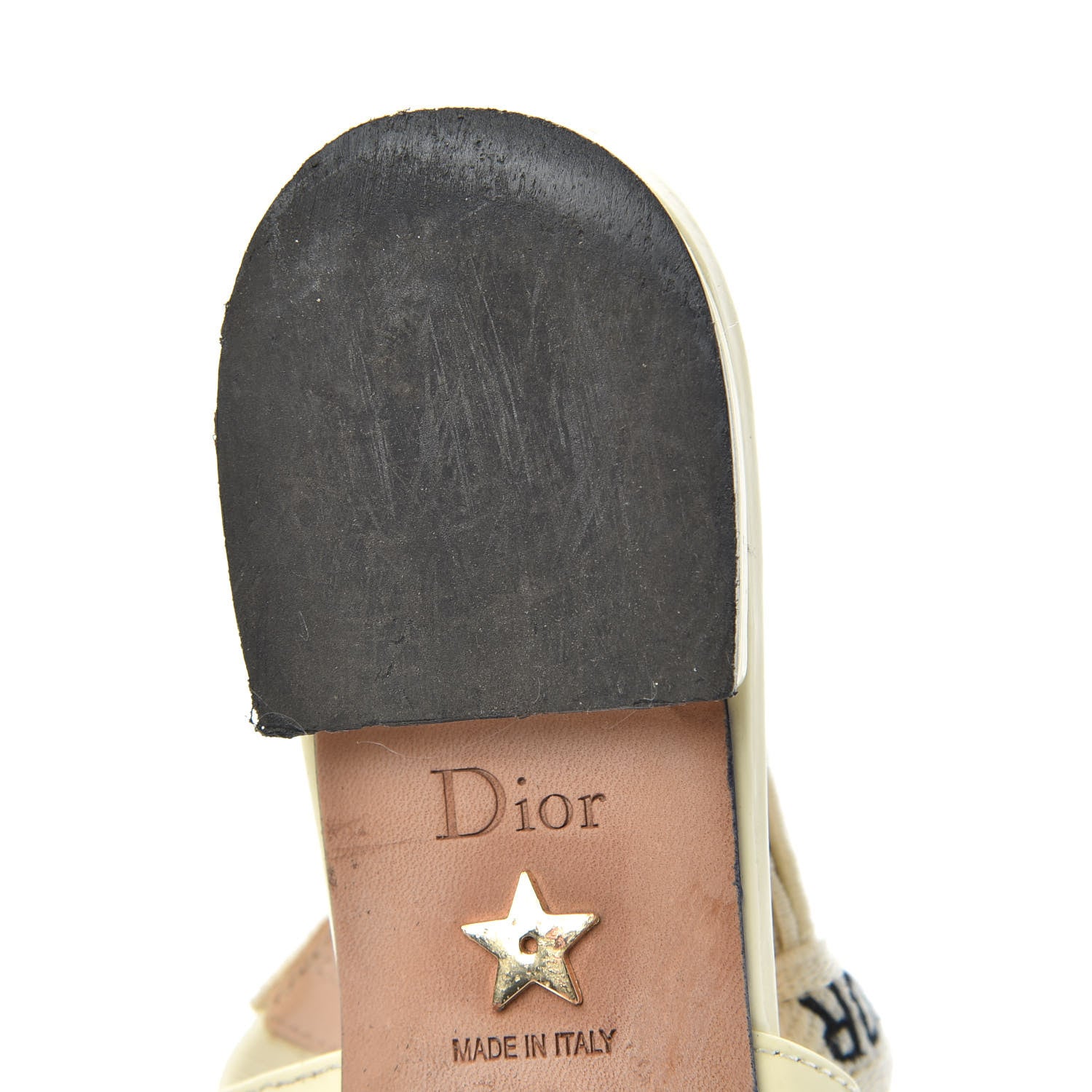Christian Dior Patent Ribbon J'Adior Slingback Ballet Flats 36 Off White 11 of 12