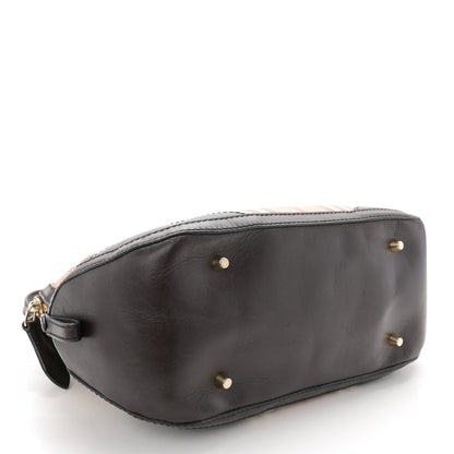 Burberry Haymarket Check Small Orchard Bowling Bag Chocolate 4 of 12