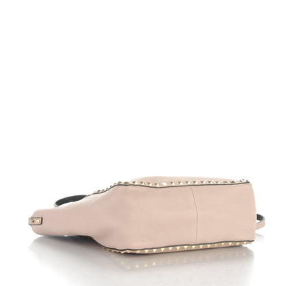 Valentino Garavani Calfskin Small Rockstud Reversible Tote Black Poudre 4 of 7