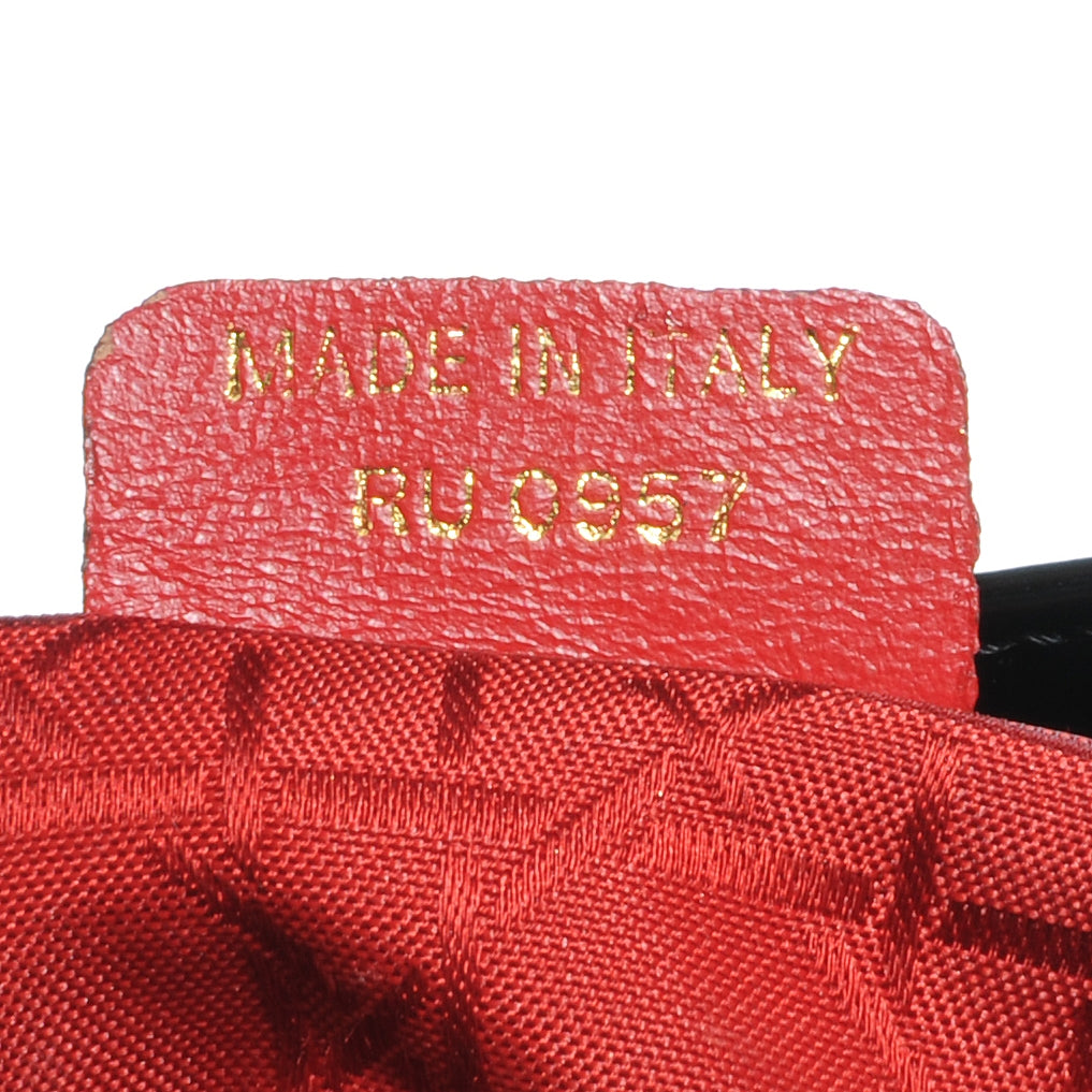 Patent Medium Lady Dior Black