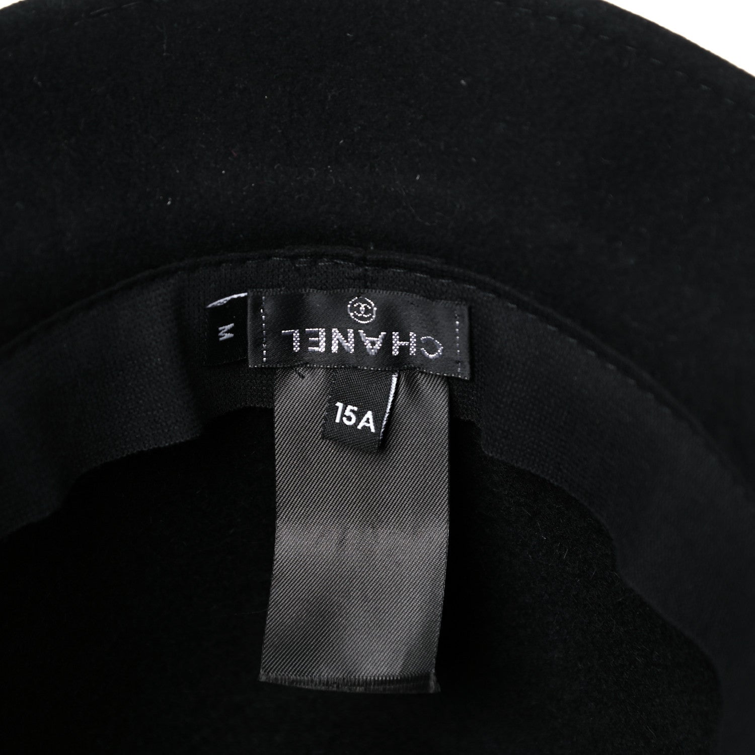 Chanel Felt Fedora Hat M Black 5 of 5
