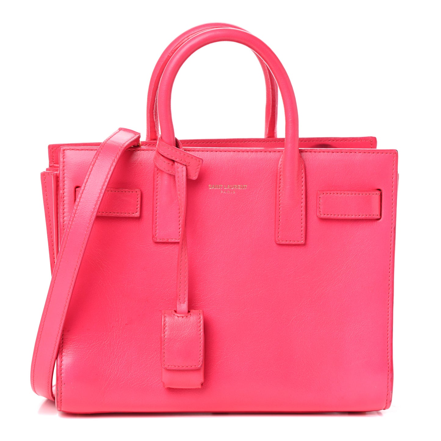 Calfskin Nano Sac De Jour Fluo Pink