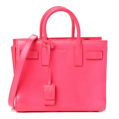 Saint Laurent Calfskin Nano Sac De Jour Fluo Pink 1 of 10